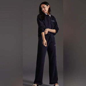 Favorite Daughter Black Pull On Drawstring Wide Legs Sweatpants Size M